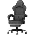 PZDO Ergonomic Gaming Chair with Footrest | Tech Fabric & Memory Foam