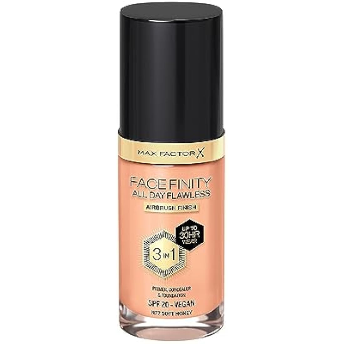 Max Factor Facefinity 3-in-1 Liquid Foundation SPF 20 - 77 Soft Honey