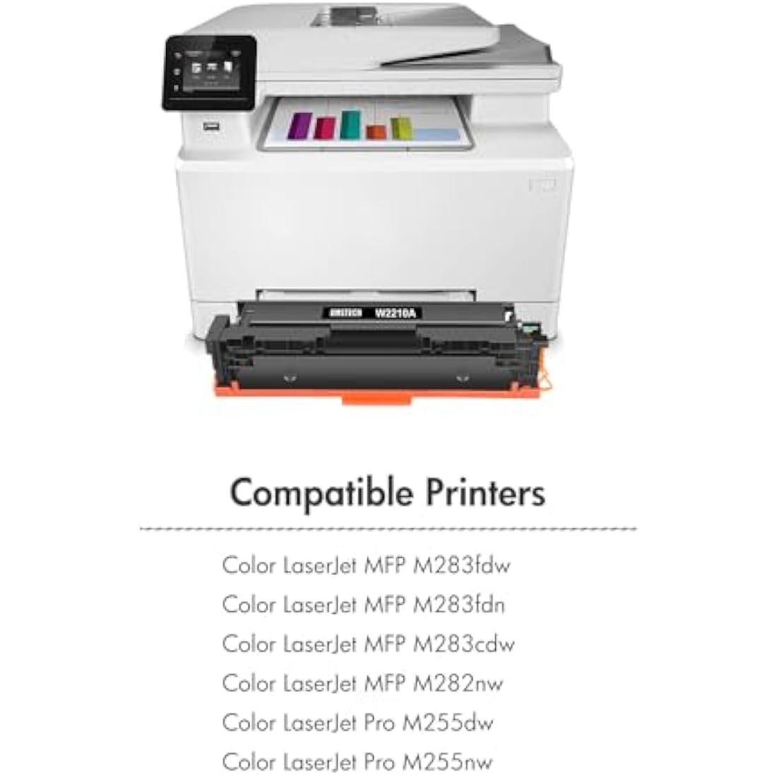 Jolof Store 207A 207X Toner Cartridge 4-Pack for HP Color LaserJet M283fdw