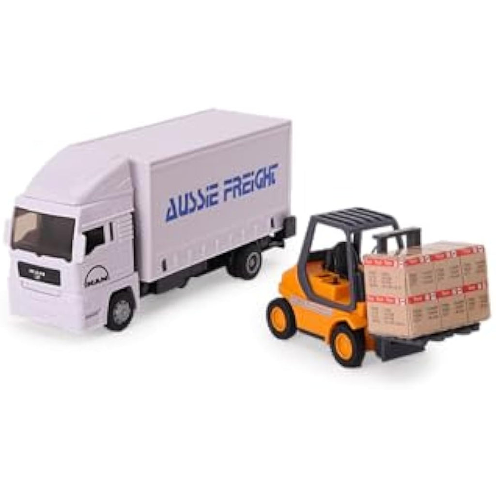 Toyland MAN Freight Truck and Forklift Model – 1:48 Scale Diecast Toy