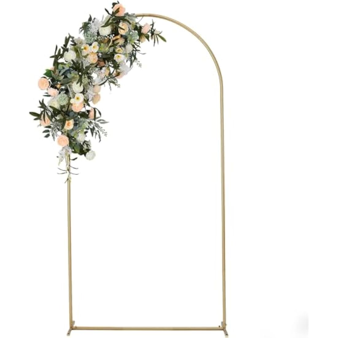 VINCIGANT 2M Gold Metal Wedding Arch Backdrop Stand for Party Decor
