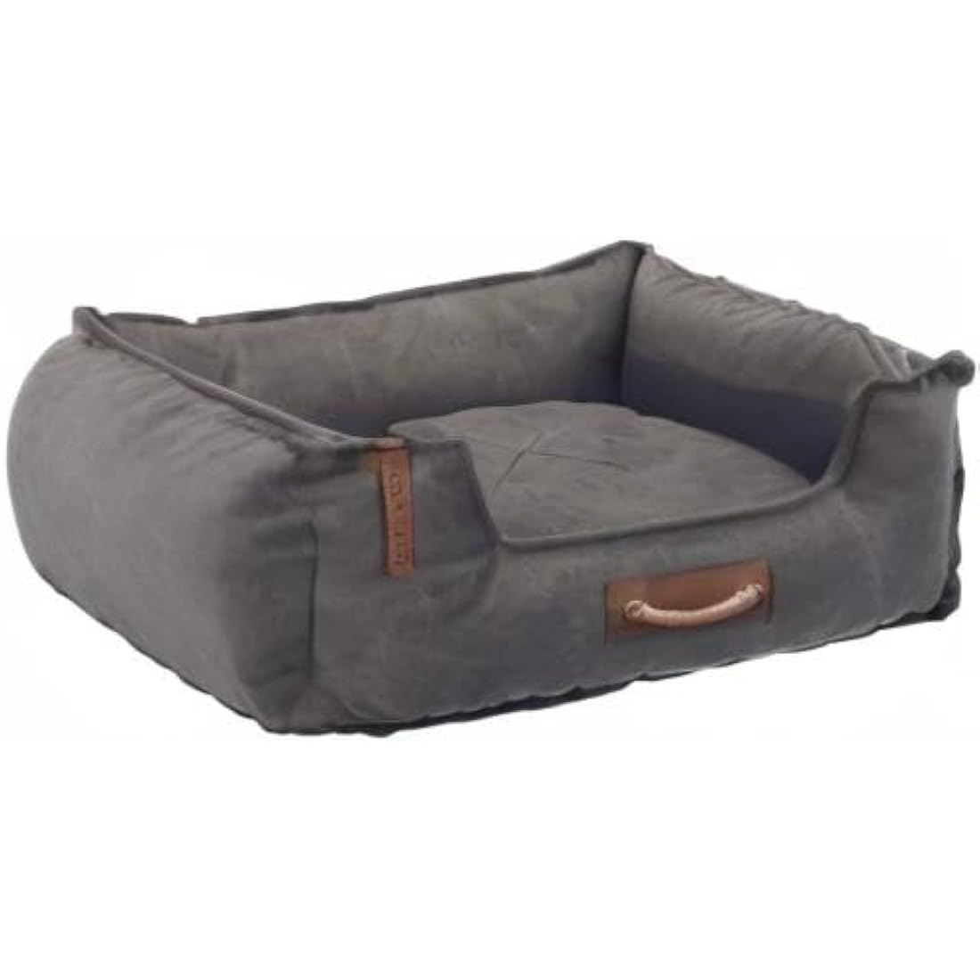 TRIXIE BE Nordic Föhr Dog Bed – Washable Dark Grey Basket, 60x50cm