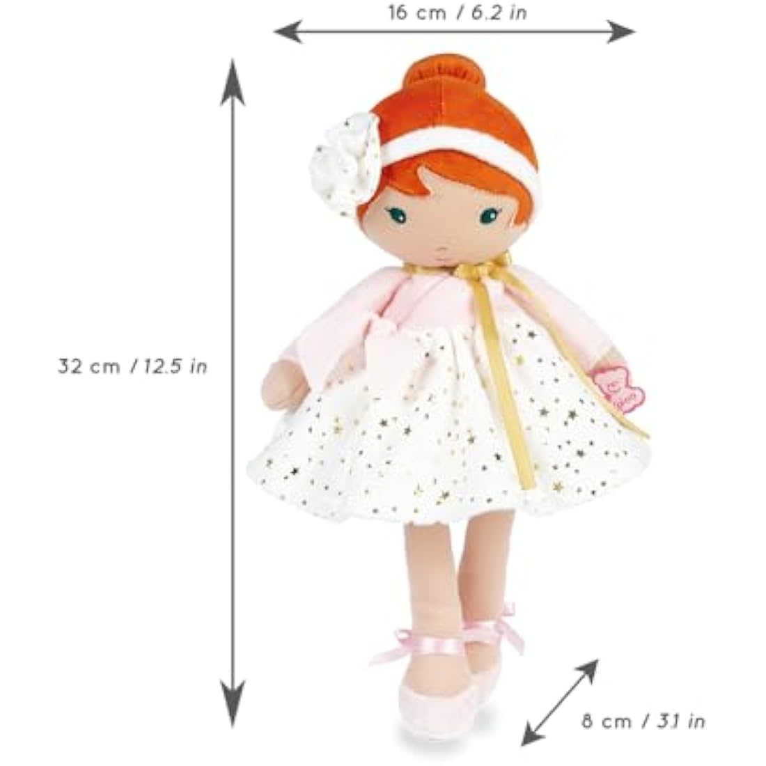 Kaloo Tendresse Valentine K Soft Ballerina Doll - 32 cm Plush Toy