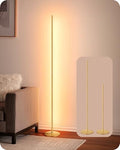 EDISHINE LED Floor Lamp – Dimmable Gold Minimalist Standing Lamp, 146cm
