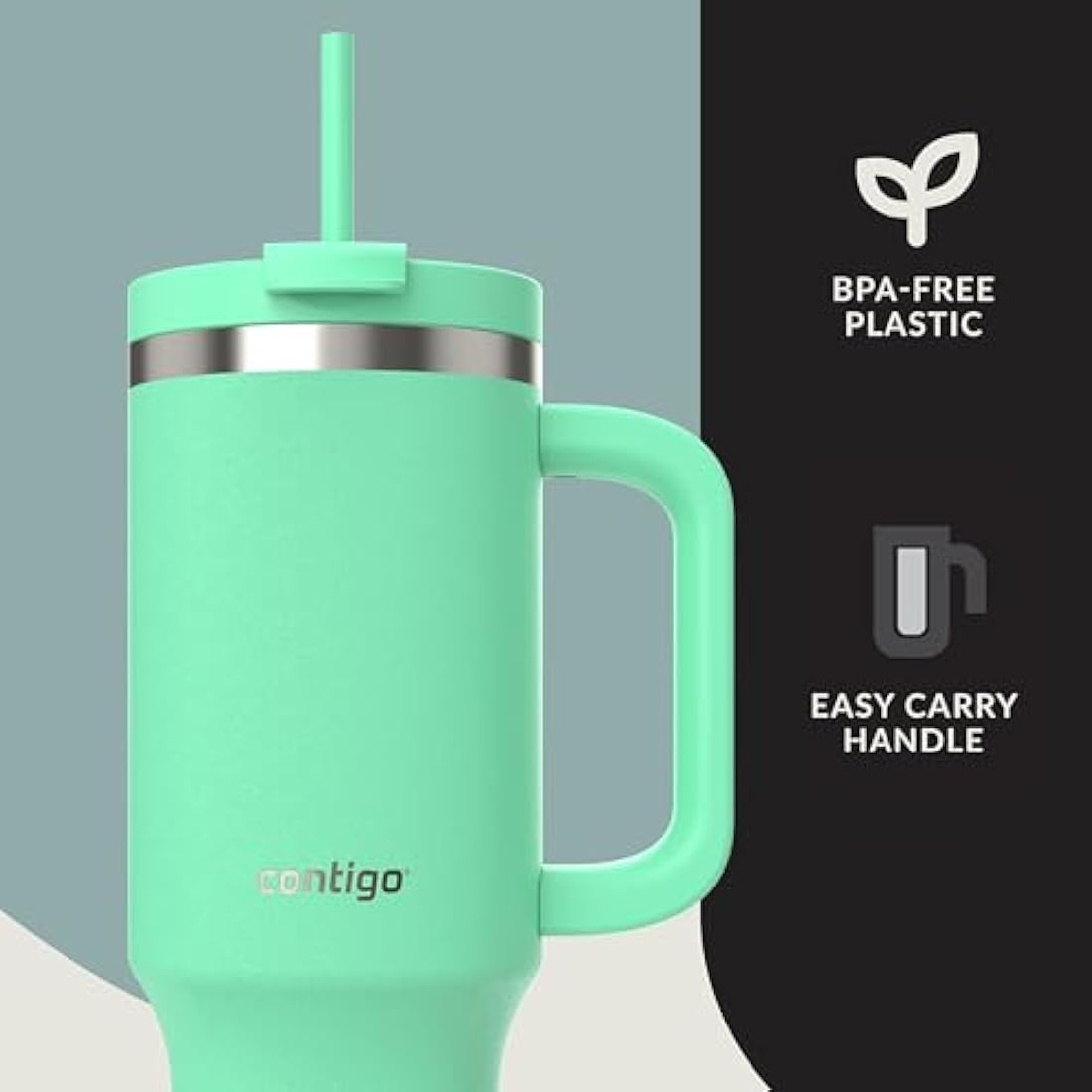 Contigo Streeterville 1200ml Insulated Tumbler with Handle and Straw