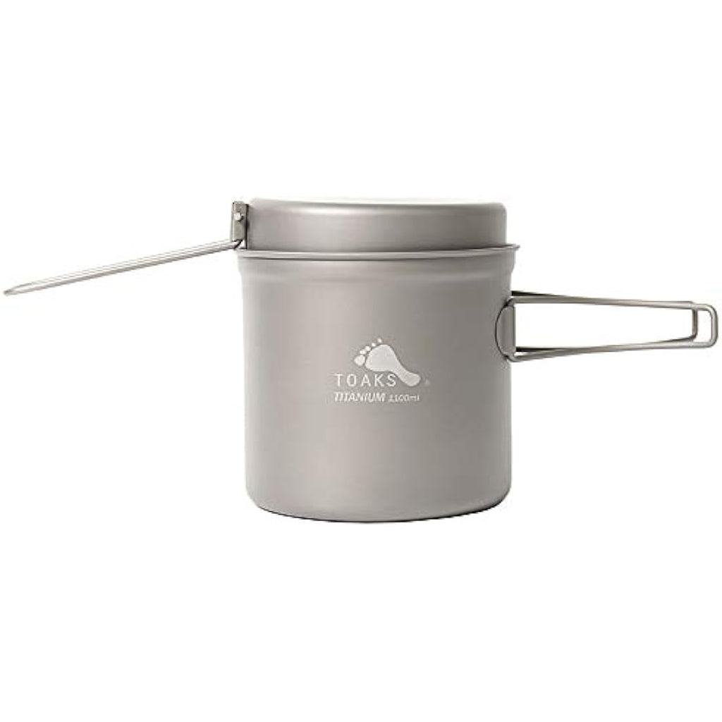 Toaks Titanium Outdoor Camping Pan and Pot Set - 1100ml Ultralight