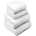 LEBENGOOD 4-Piece Cotton Bath and Hand Towel Set - 550gsm White