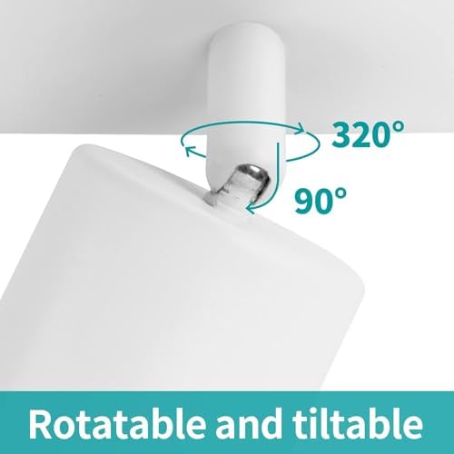 Wowatt 4-Way Ceiling Spotlight Bar | Matte White Adjustable GU10 Light