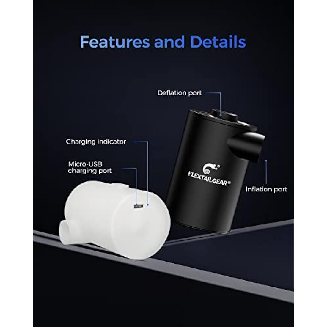 FLEXTAILGEAR MAX Pump 2020 | Portable Electric Air Pump | 3600mAh
