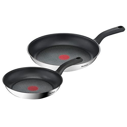 Tefal Comfort Max 24/28cm Stainless Steel Non-Stick Frying Pan Set