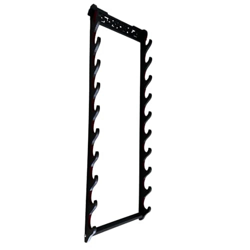 10-Tier Katana Stand – Velvet Padded Samurai Sword Wall Mount