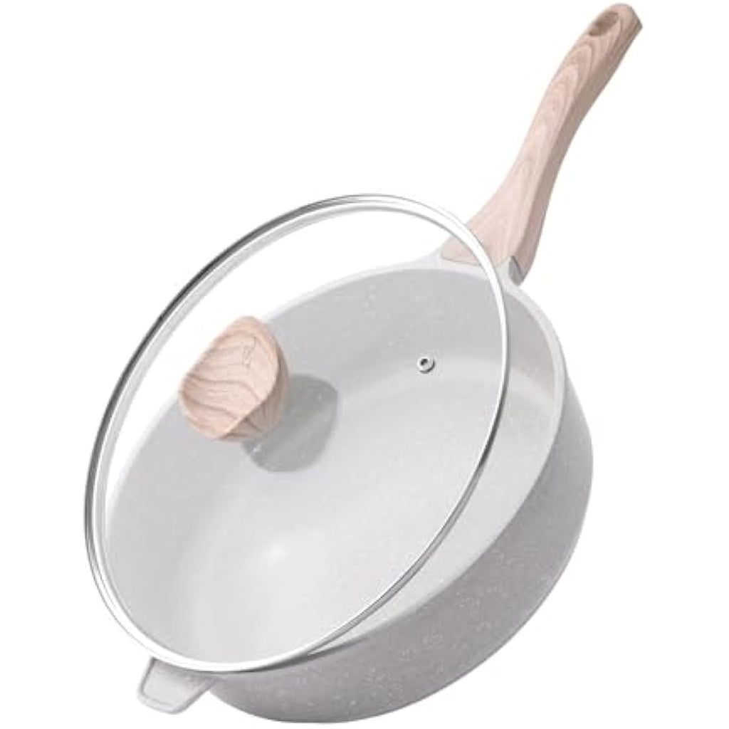 Kordisen 28cm Ceramic Nonstick Deep Frying Pan with Lid | Induction