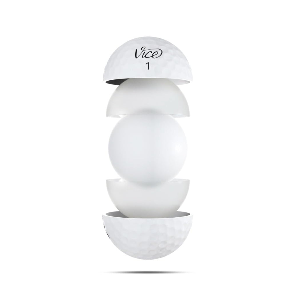 Vice Golf Pro White Golf Balls – 3-Piece Cast Urethane Cover (2020)