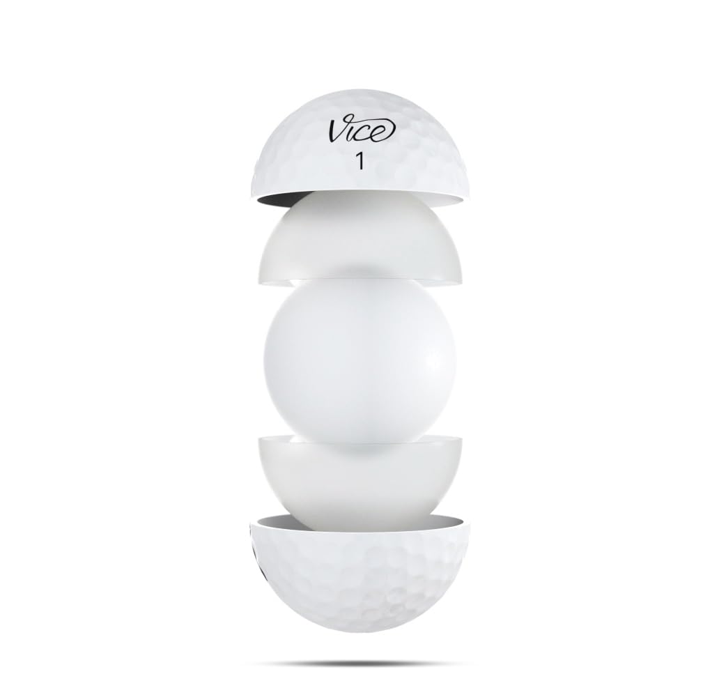 Vice Golf Pro White Golf Balls – 3-Piece Cast Urethane Cover (2020)