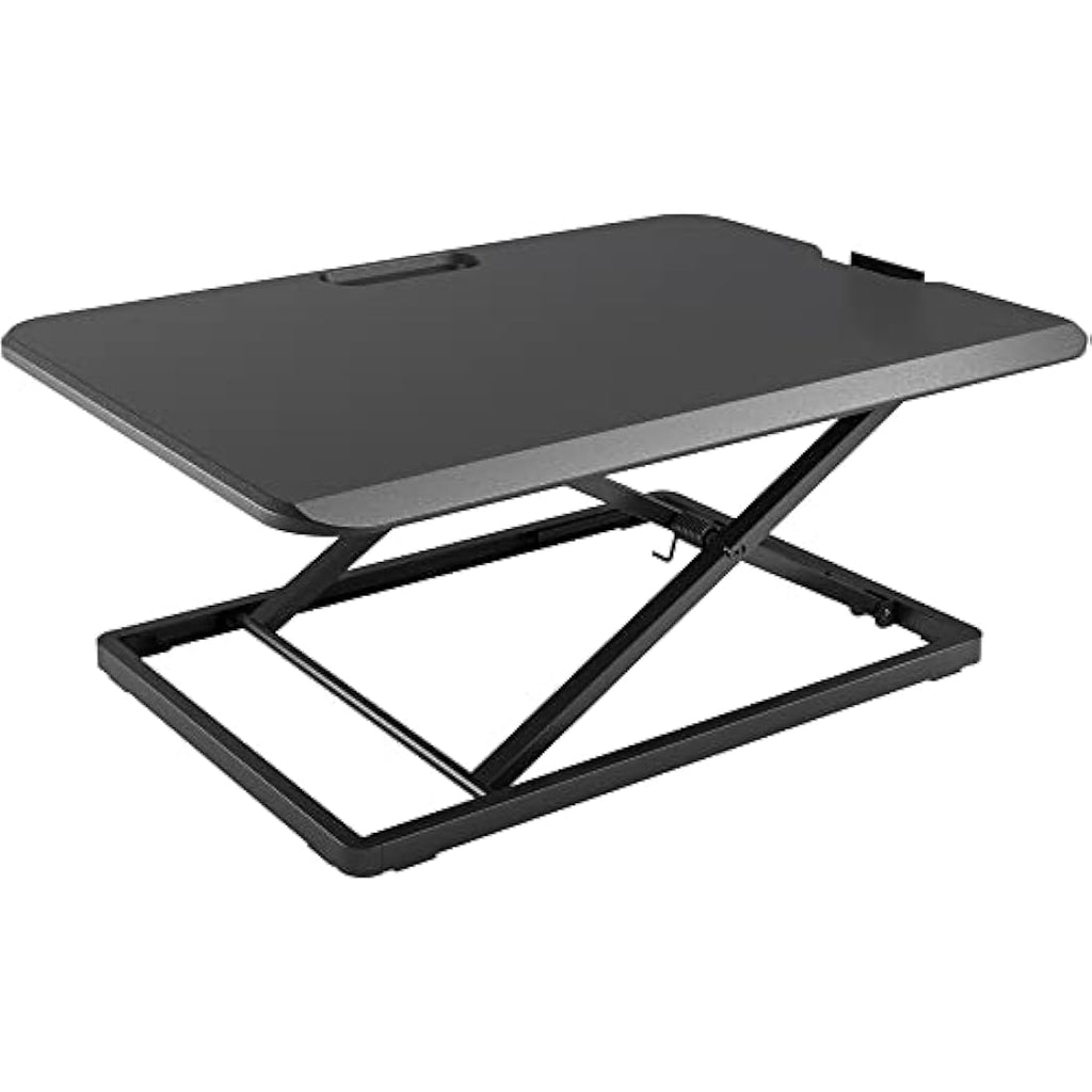 BONTEC Standing Desk Converter | 67x47cm Slim X-Frame Sit Stand Riser