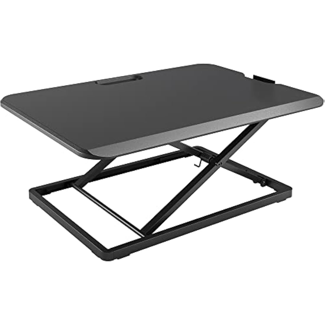 BONTEC Standing Desk Converter | 67x47cm Slim X-Frame Sit Stand Riser