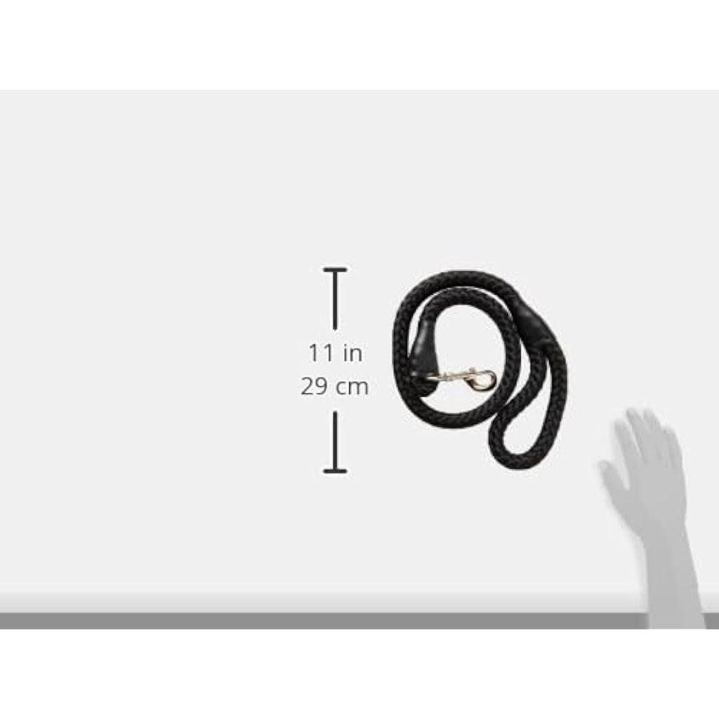 Ancol Super Rope Dog Lead – Weatherproof Black Nylon Leash – 1.07m