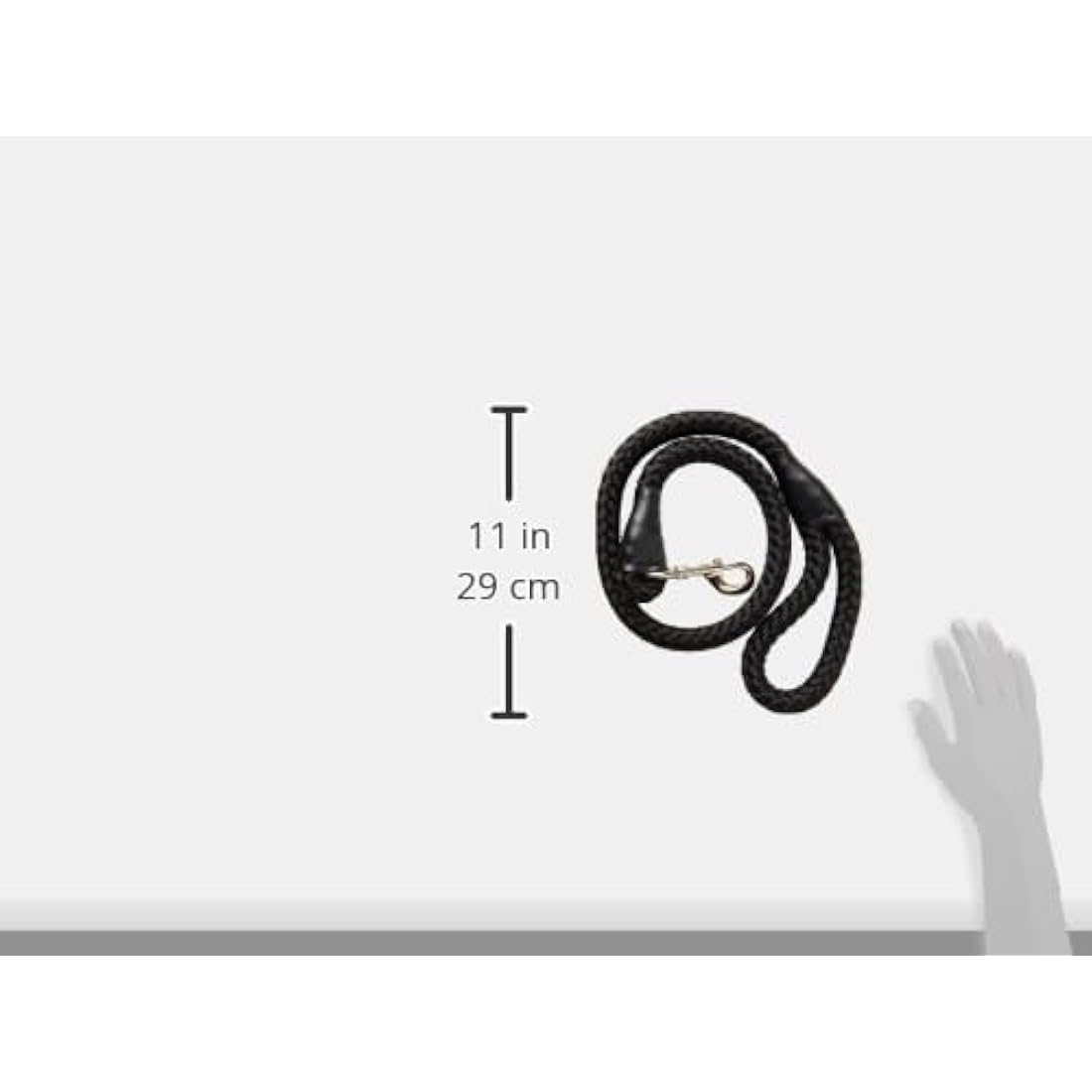 Ancol Super Rope Dog Lead – Weatherproof Black Nylon Leash – 1.07m