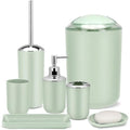 IMAVO 6-Piece Green Bathroom Accessory Set with Trash Can | Jolof Store