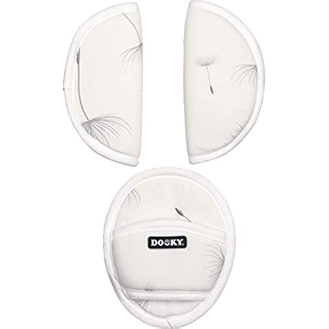 Dooky Universal Car Seat Belt Pads – 3-Piece Harness Strap Set, Dandelion