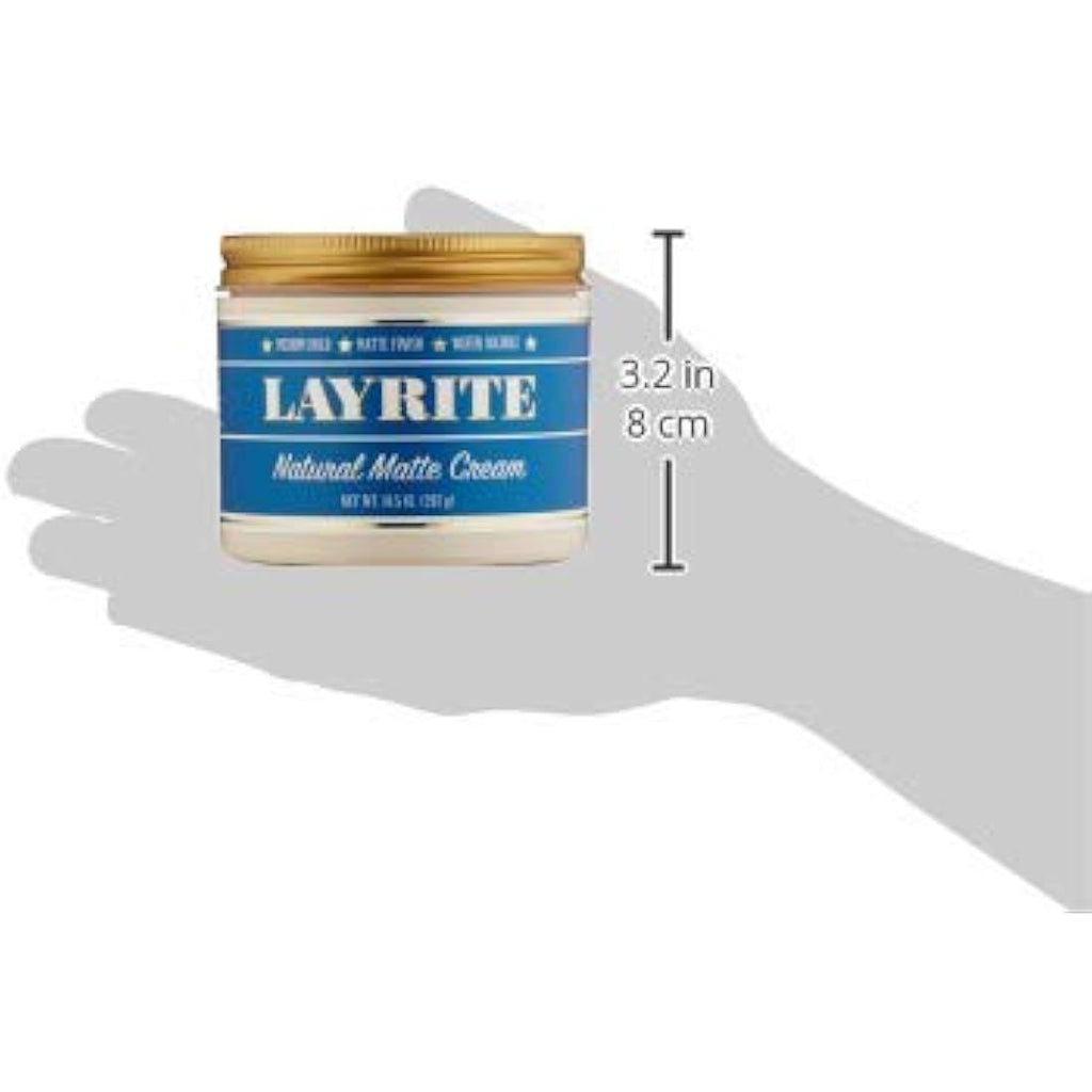 Layrite Natural Matte Cream – Medium Hold Hair Styling Cream (297g)