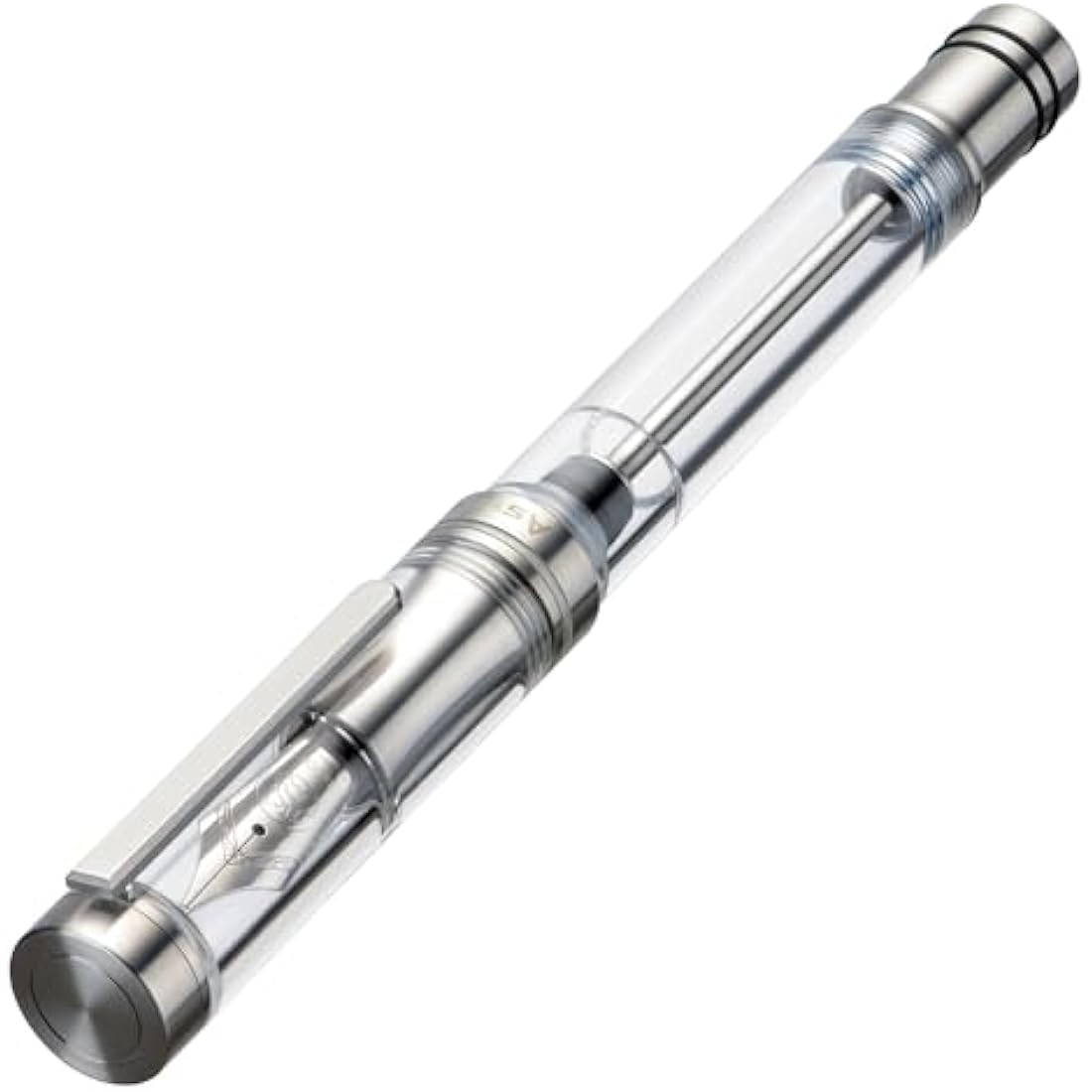 Asvine V200 Titanium Vacuum Fountain Pen | Bock Broad Nib Acrylic