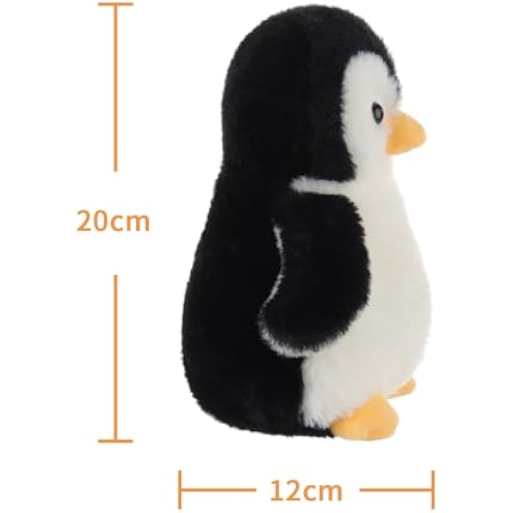 Apricot Lamb Black Penguin Stuffed Animal – 8 Inch Soft Plush Toy