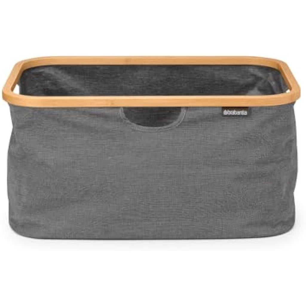 Brabantia Foldable Laundry Basket – 40L Water Resistant Hamper, Pepper Black