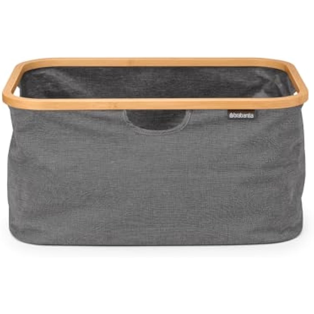 Brabantia Foldable Laundry Basket – 40L Water Resistant Hamper, Pepper Black