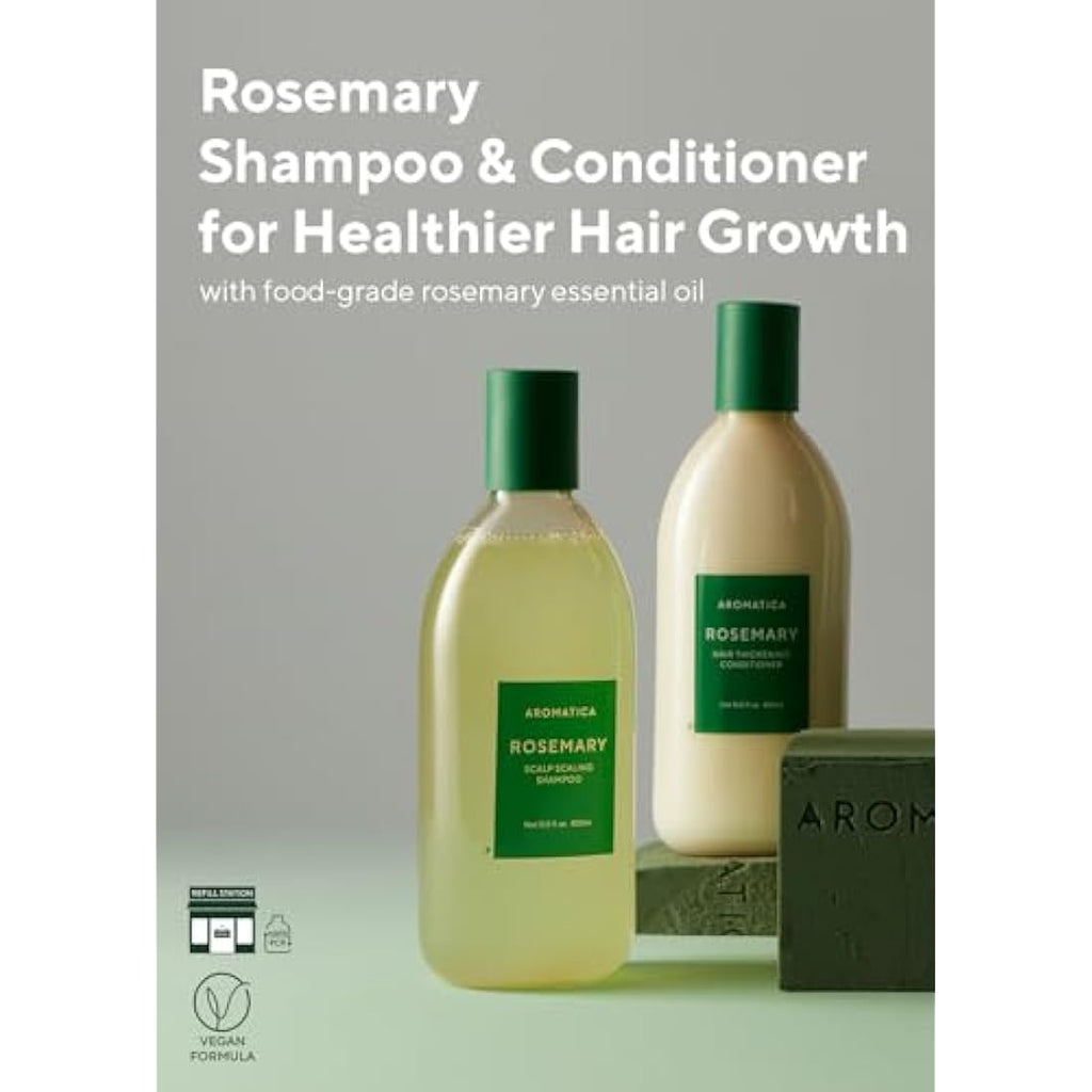 AROMATICA Rosemary Scalp Scaling Shampoo & Conditioner Set - Vegan