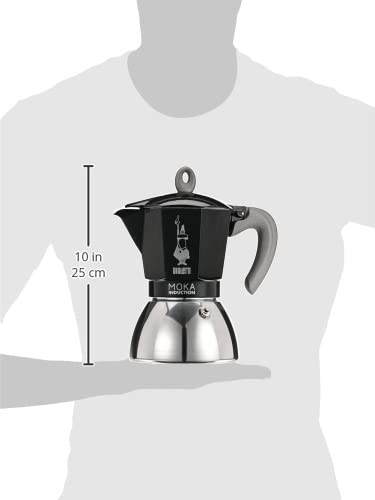 Bialetti New Moka Induction Coffee Maker | 6-Cup Aluminium – Black