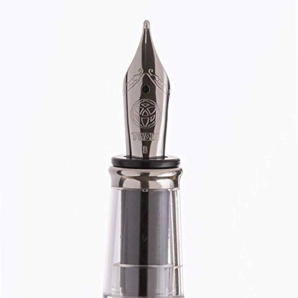 TWSBI Diamond Mini Clear Fountain Pen – Transparent Piston Pen, Fine Nib
