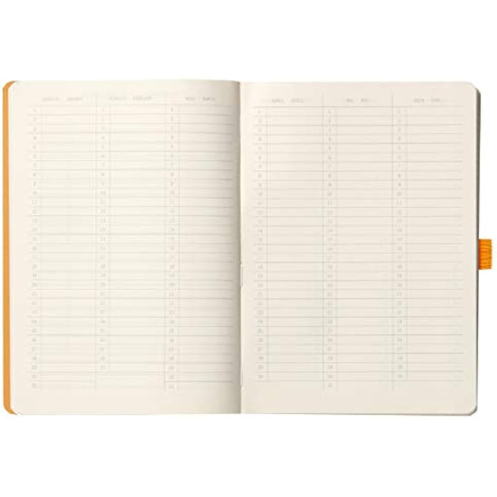 Rhodia Goalbook A5 Soft Notebook - Raspberry Faux Leather Grid Journal
