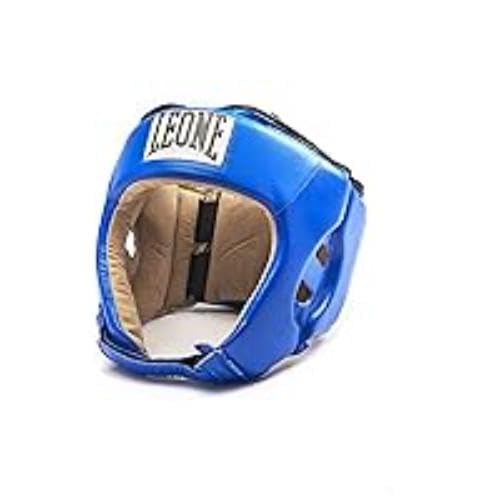 Leone 1947 Contest Leather Boxing Helmet | FPI Approved Headgear - Blue