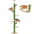 PAWZ Road Cactus Cat Tree – Floor to Ceiling Adjustable Tower with Hammock