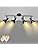 Unikcst 4-Way Retro Ceiling Spotlights | Black Industrial E14 Fixture