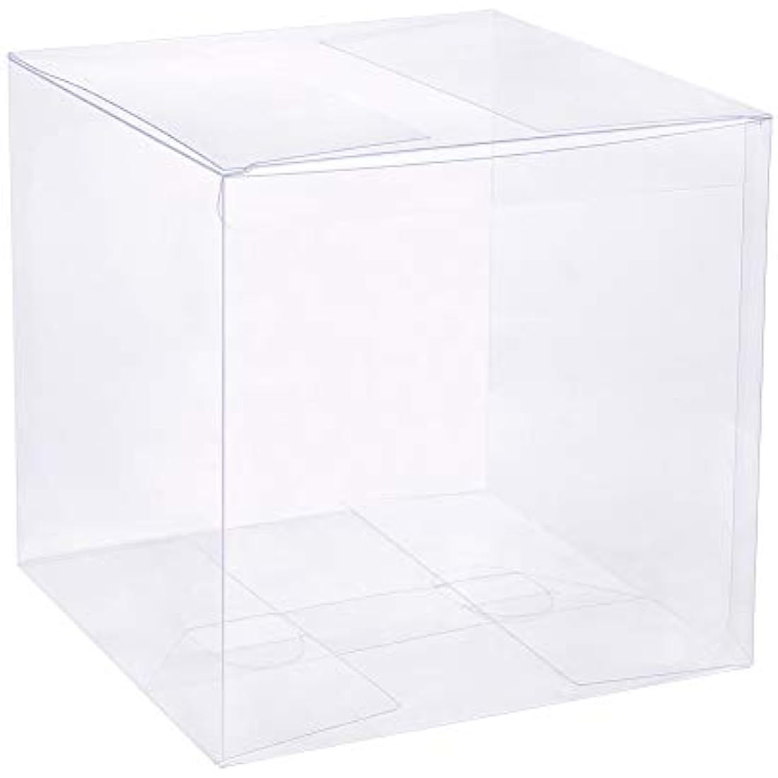 BENECREAT 10PCS Clear PVC Gift Boxes | 14x14x14cm Square Wedding Favors