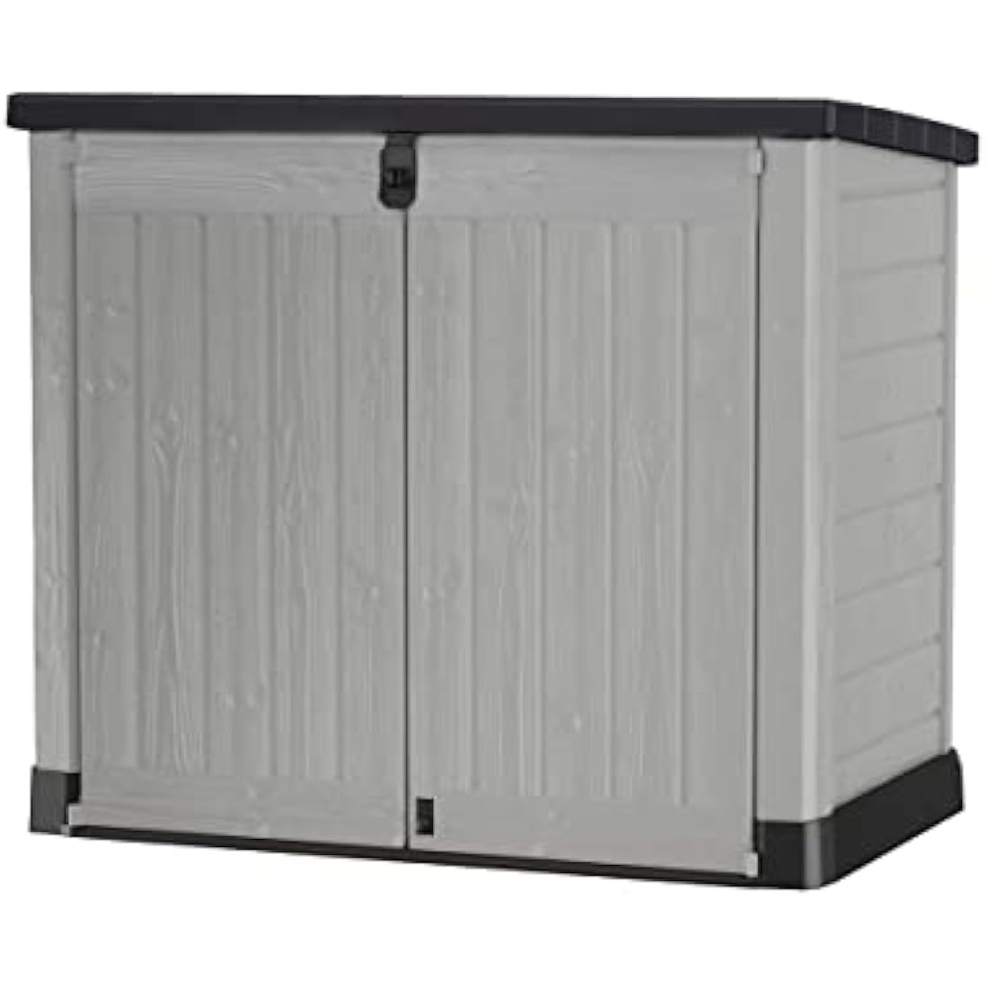 Keter Store It Out Pro Grey Outdoor Garden Storage Shed for 2 Bins