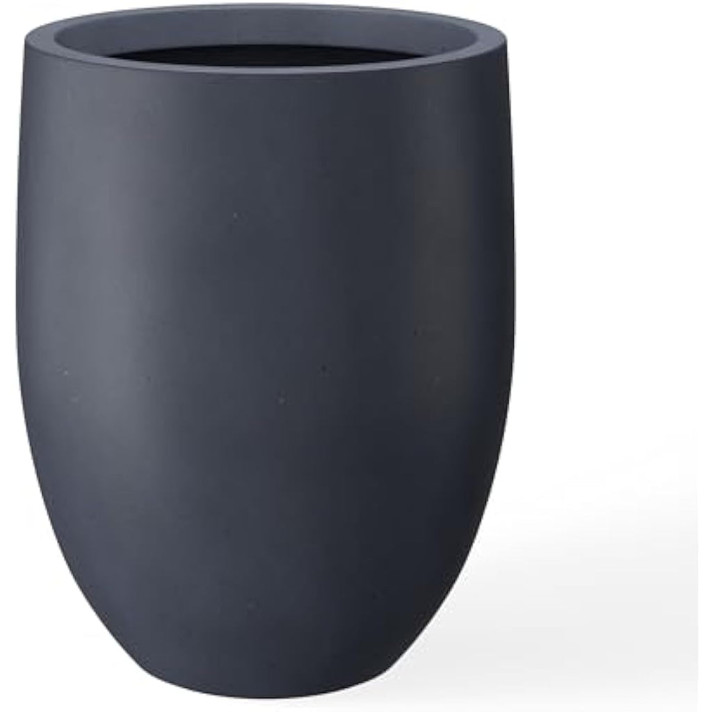 Kante Large Concrete Outdoor Planter – Modern Round Taper Pot, 21.7" H