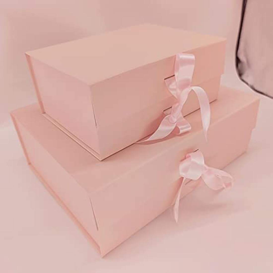 Jolof Store Pink Magnetic Gift Box - Large 33x26x11cm with Ribbon