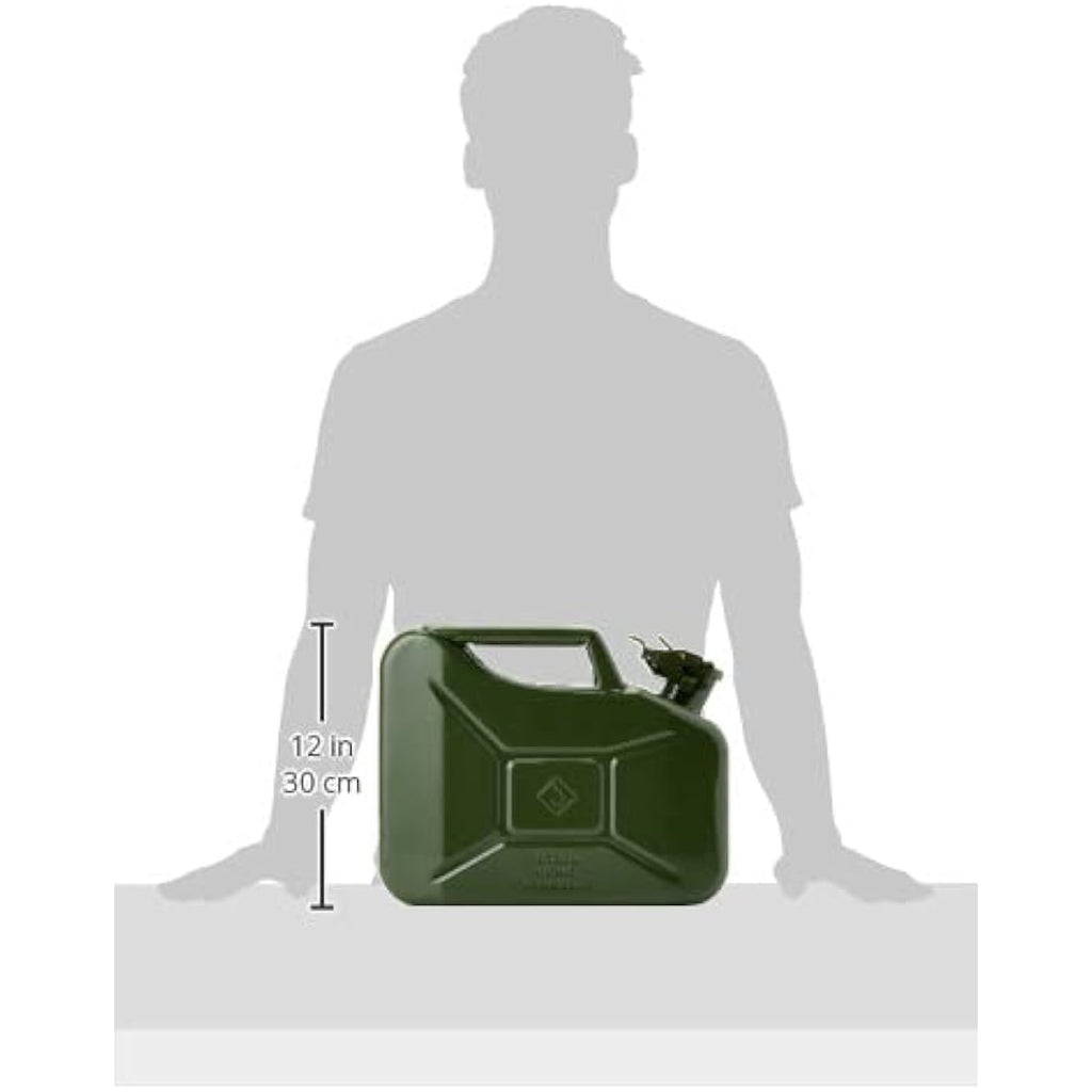 Sealey 10L Jerry Can – Green Leak-Proof Steel Fuel Storage Container
