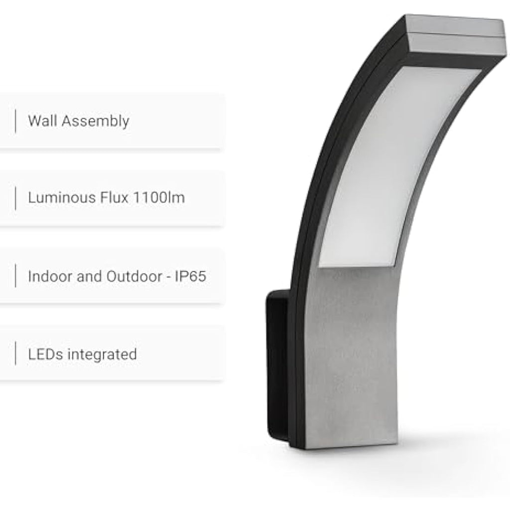SEBSON LED Outdoor Wall Lights - Pack of 2 - IP65 15W Cool White