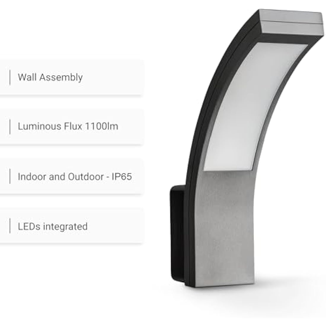 SEBSON LED Outdoor Wall Lights - Pack of 2 - IP65 15W Cool White