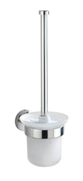 WENKO Bosio Shine Toilet Brush - Wall Mounted Stainless Steel & Glass