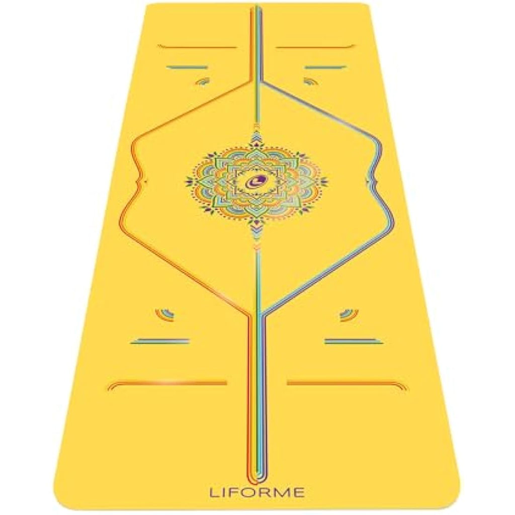 Liforme Printed Yoga Mat – Non-Slip Eco-Friendly with Alignment System