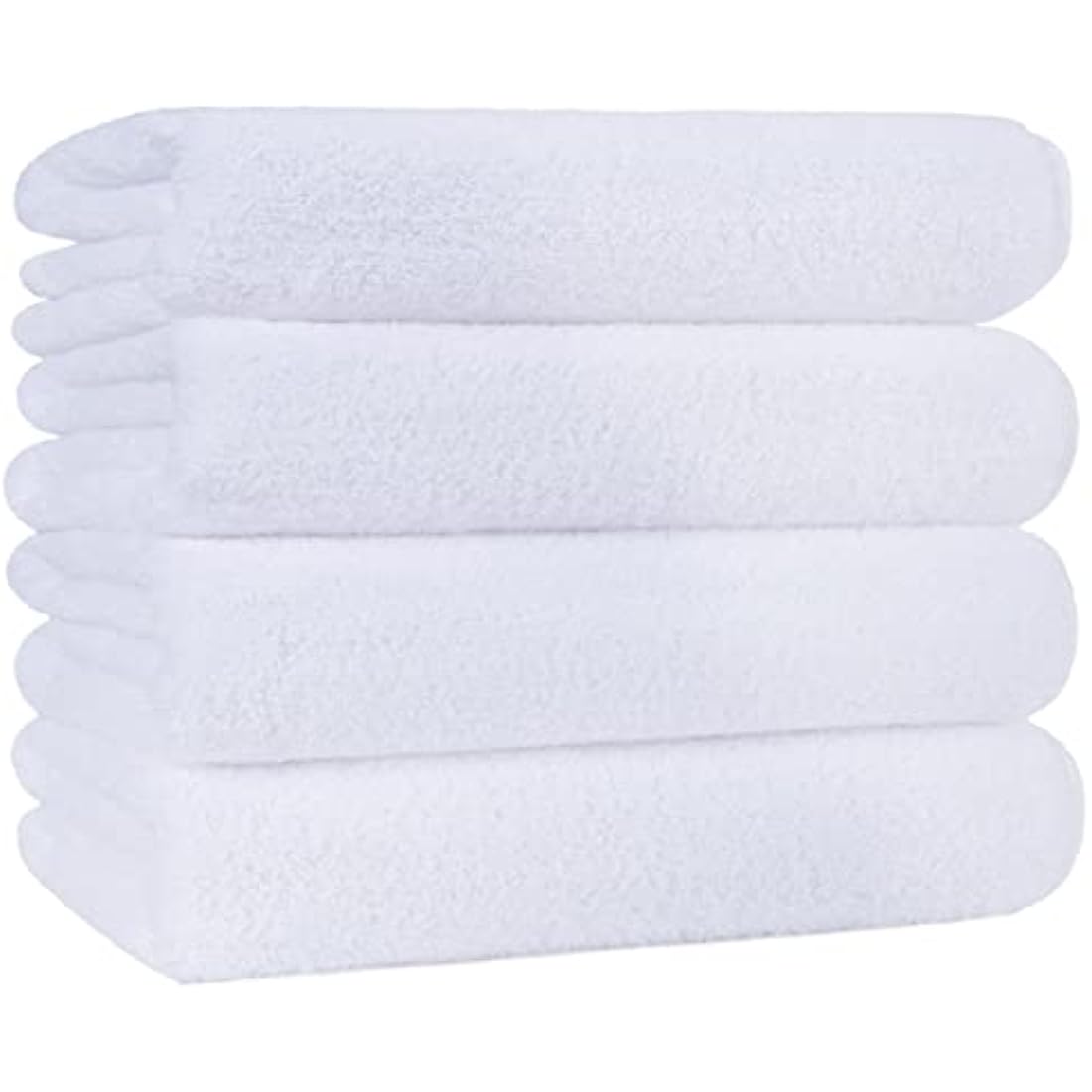 Polyte Microfibre Bath Towel - Quick Dry Lint Free Pack of 4 (White)