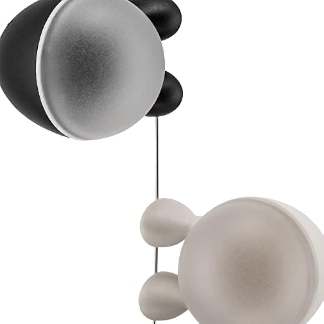 Alessi Lilliput Salt and Pepper Set | Magnetic Stainless Steel - Black/White