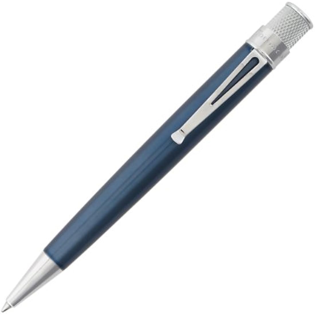 Retro 51 Tornado Rollerball Pen – Ice Blue Metallic Stainless Steel
