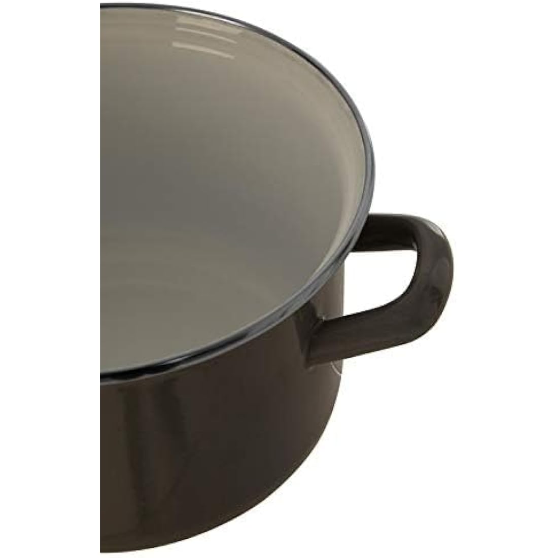 Jolof Store Enamel Casserole Dish with Lid – 2L Grey Cooking Pot
