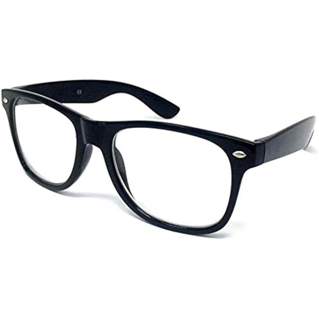 Nerd Glasses – Black Frame Clear Lens Silicone Ear Hooks